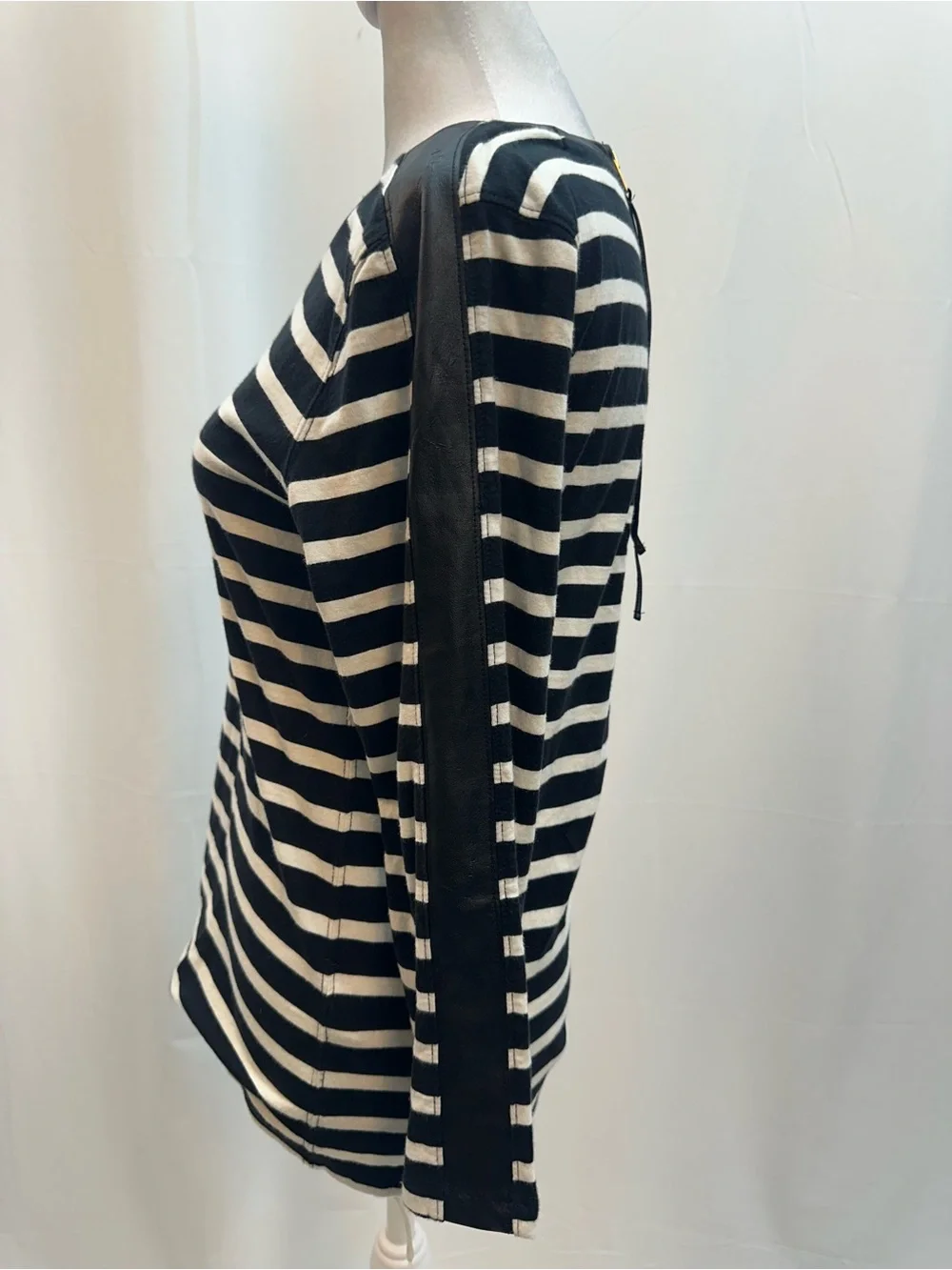 J.Crew Black & White Striped Long-Sleeve Top XS